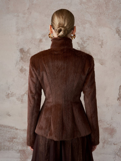 HSW Chestnut Jacket four-button front detail
