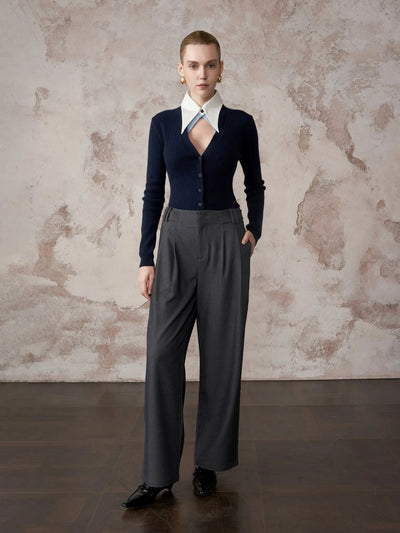 The Shirted Cardigan — back view