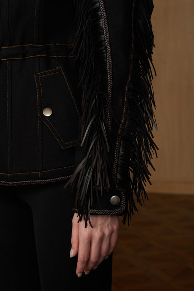 HSW Western Fringe Jacket sleeve fringe detail