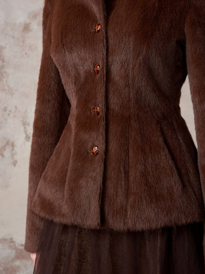 HSW Chestnut Jacket fitted waisted silhouette side view