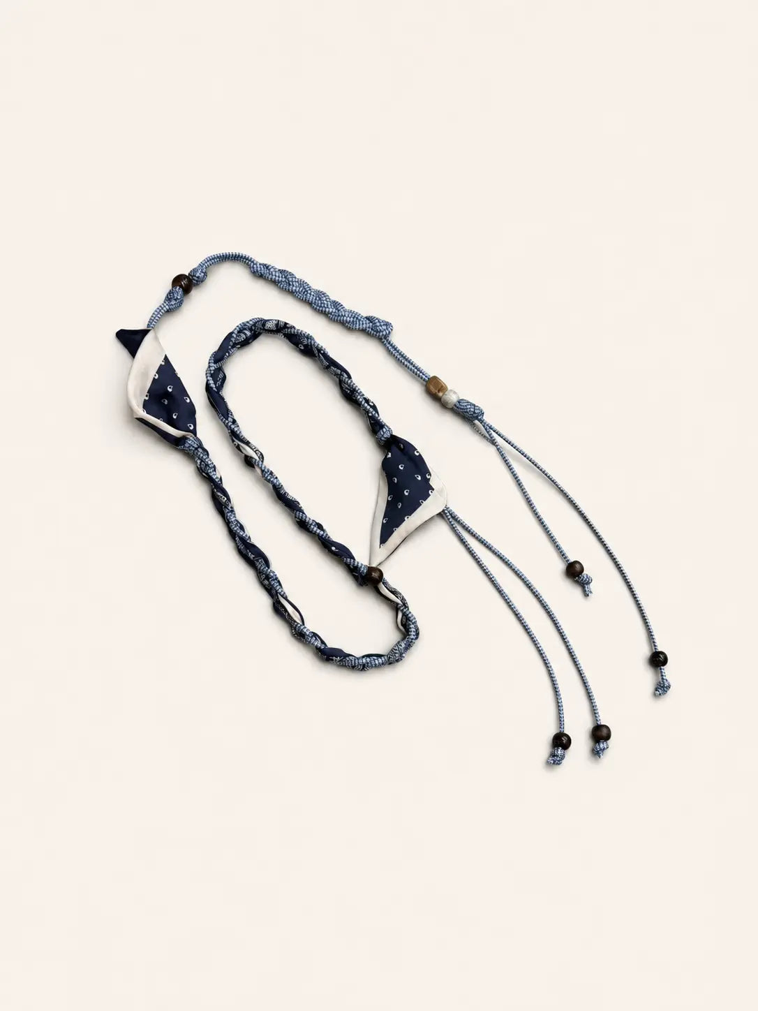 HSW Corset-Waist Denim Trouser in washed cotton denim with structured corset waistband — front view